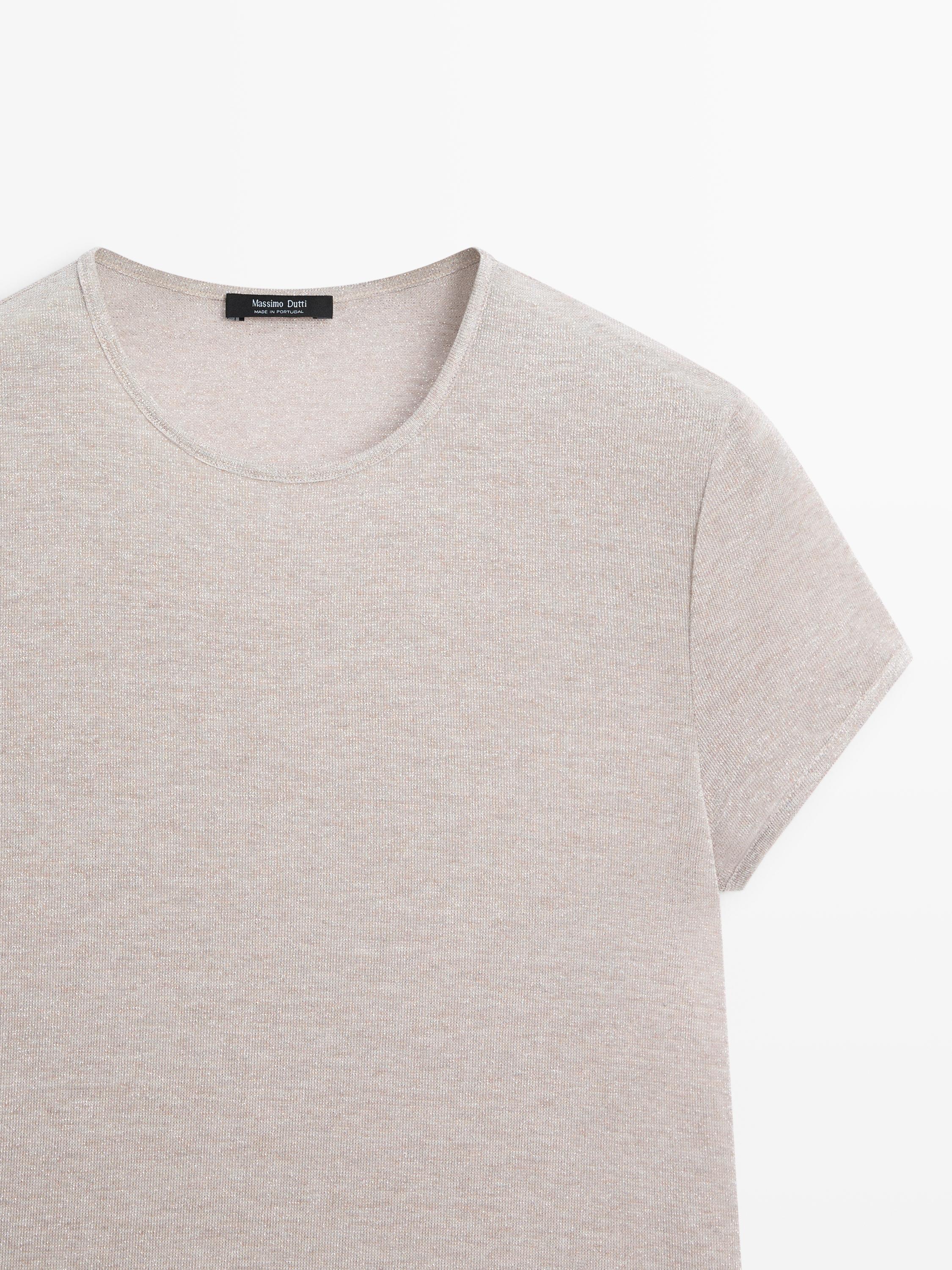 T-shirt à manches courtes détails brillants